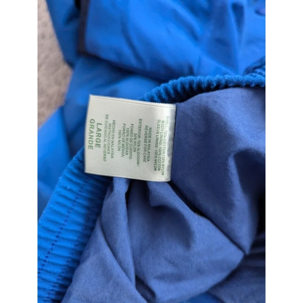 Vintage Outer Banks Crew Hoodie‎ Jacket Mens Large Snap Blue Windbreaker Logo